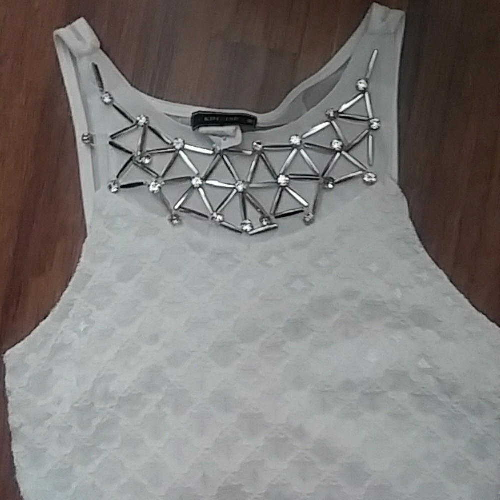 White nylon tank top